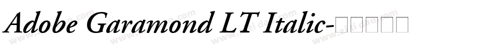 Adobe Garamond LT Italic字体转换